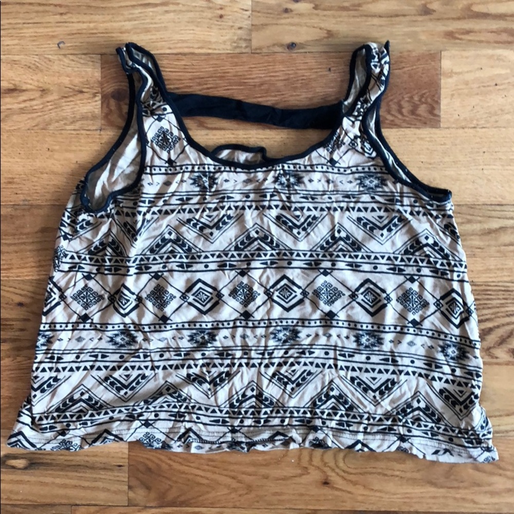 Tribal Print Open Back Tank - fits small/medium
